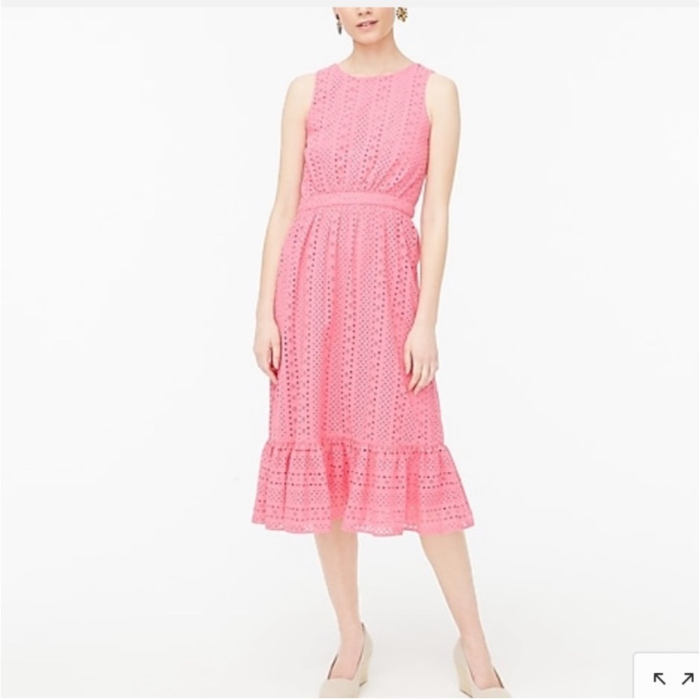 J.Crew Factory Pink Eyelet Dress Size 2